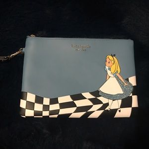 Kate Spade Alice in Wonderland Wristlet Pouch - Like New